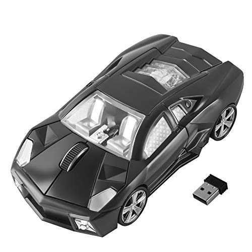 Firstmemory Car Mouse Wireless, 2.4G Cool Sport Race Car Mouse Novelty Optical Car Computer Mouse, 1600 Dpi For Pc Laptop Desktop (Black) #TOP3