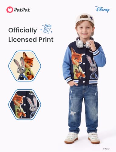 Image of Disney Marvel Bomber Jacket Spider Man Toy Story Cars Varsity Cardigan2-13Y | Officially Licensed Snap Button Coat,Fall Star Wars Graphic Cloth Top,Hulk Venom Stitch Mickey Lightning Mcqueen Kids Apparel