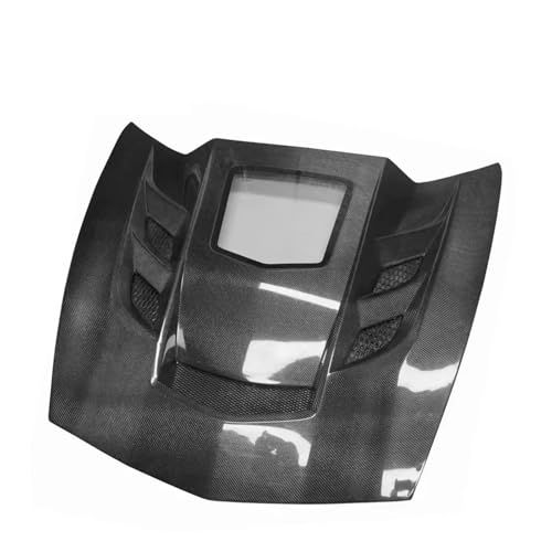 Corvette C7 Hood Carbon Fiber Engine Vent Cover With Glass Compatible with Chevrolet Corvette C7 2015-2017 Bonnet