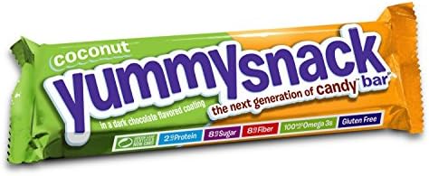 YummyHealth Snack Bar, Coconut, 1.41 Ounce (Pack of 12)