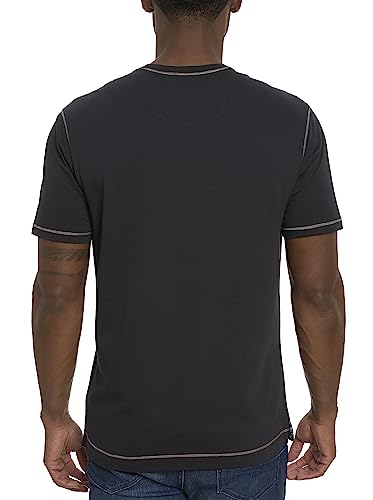 Robert Graham Men's Damien Short-Sleeve, V-Neck Top with Colorful Seams, Comfortable Fit & Richly Detailed for Wear2