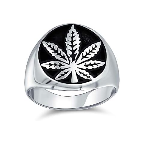 Customizable Leaf Signet Ring for Men Cover