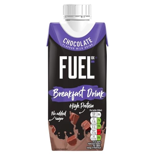 FUEL10K Chocolate High Protein Milk Breakfast Drink 330 ml (Pack of 1)