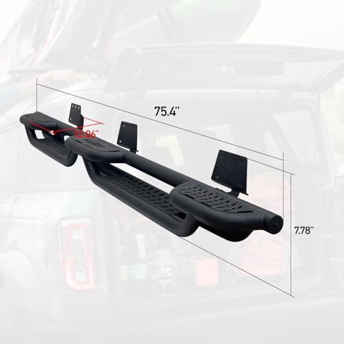 Estribos laterales para Dodge Ram 1500 2019-2025 negro miniatura 3