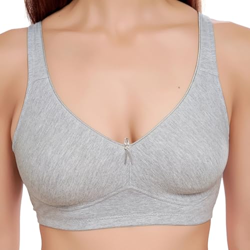Image of juliet Women's Non Padded Solid Minimizer Bra Grey Rose