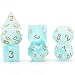 Polyhedral Dice Set Translucent Clouds DND Dice for Dungeons and Dragons with Purple Dice Pouch (Blue)