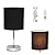Simple Designs LT2007-BLK-LB Basic Chrome Mini Table Lamp for Living Room, Nightstand, Desk, Countertop, Black, with Feit LED Bulb Included