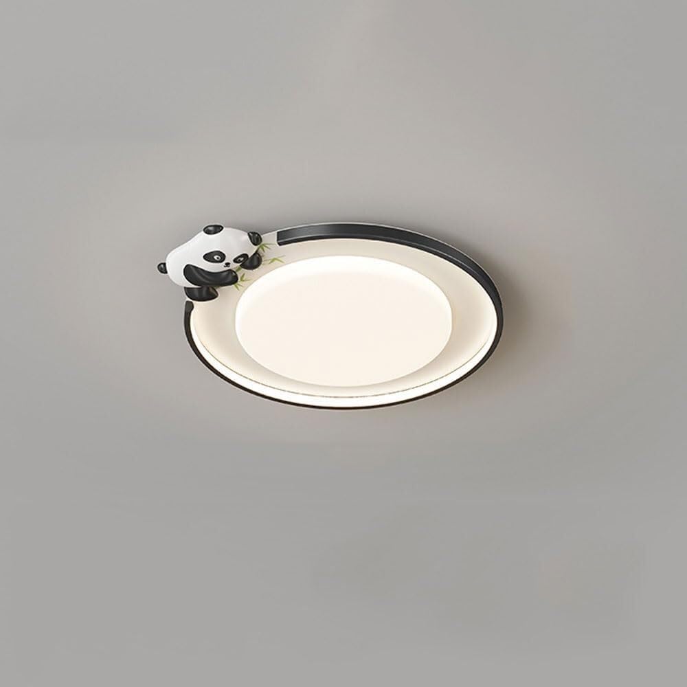 Lámpara de techo de panda de resina y silicona para dormitorio infantil
