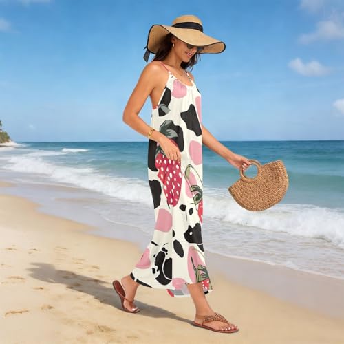 Robe maxi à bretelles spaghetti fluide pour rester fraîche - 2