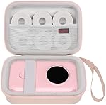 Elonbo Carrying Case for SUPVAN E10/ Phomemo D30 Bluetooth Label Maker Machine, Portable Mini Thermal Label Printer Storage Holder, Wireless Small Handheld Sticker Maker Travel Bag, Pink