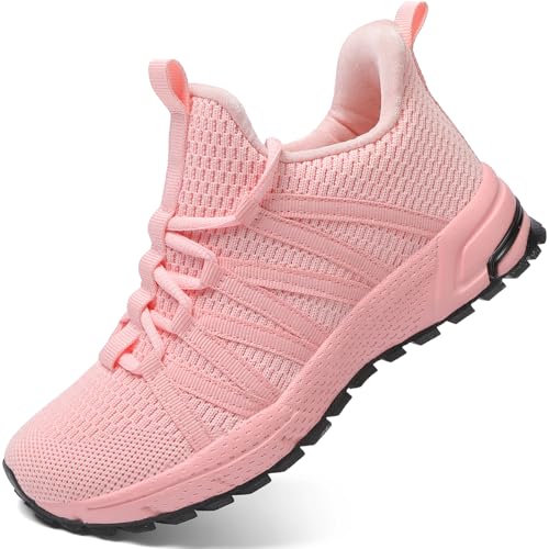 For Boys Girls Running Tennis Shoes Lightweight Breathable Sport Athletic Pink Black Size Us 5 Big Kid