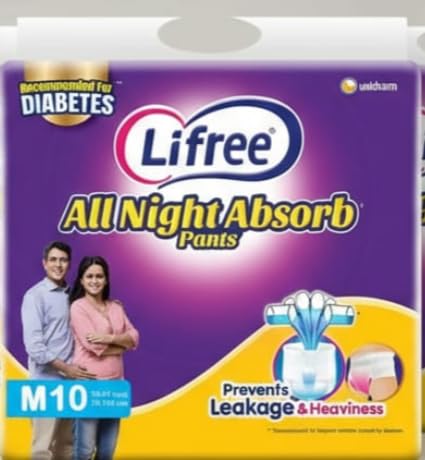 COMPATIBLE WITH Lifree SUPER EXTRA Absorb Adult Diaper Pants 8 hours For Unisex Adult Pant Style Diapers All Night absorb (M10 PACK OF 1)-image-29