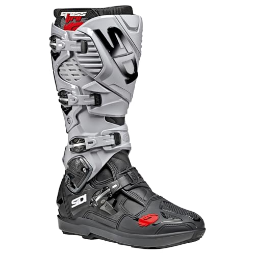 SIDI Men Motorcycle Boots, Ash Black, 44 EU