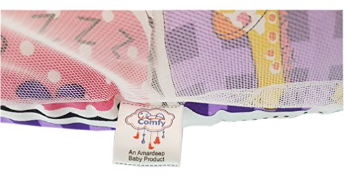 Image of Amardeep and Co Toddler Mattress with Mosquito and Insect Protection Net 70 * 40 cms (Animal Blue)