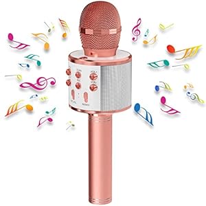 Karaoke Wireless Microphone for kids Adults, Crapuschla Portable Karaoke Mic Speaker Machine, KTV, Home PC/Android/IOS…