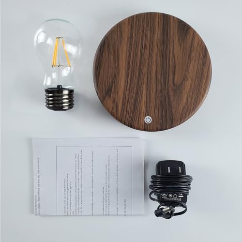Image of QAWACHH Magnetic Levitation Lamp Creativity Floating Glass LED Bulb Home Office Desk Decoration Birthday Gift Table Novelty Night Light
