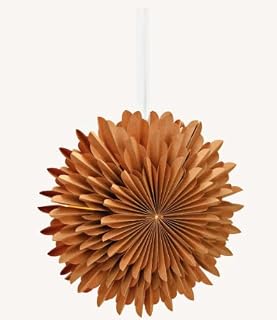 Copo de nieve de papel y cartón, diámetro de 50 cm, color marrón