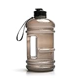 Big Water Bottle Large New Material Tritan 1 Gallon/2.2L Dishwasher Safe Motivational Time Maker Plastic Hot Cold Water Container Big Capacity Leakproof BPA Free for Fitness Camping Bicycle Gym