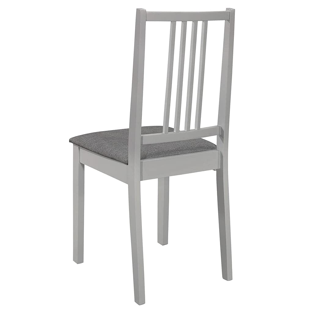 Sedie da Pranzo con Cuscini 6 pz Grigie in Legno Massello,Mobili,Sedie,Sedie per Cucina e Sala da Pranzo,38.8kg - 276407
