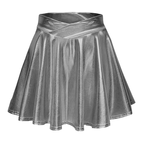 Robe de cocktail taille haute jupe patineuse plissée rose brillant A-line mini