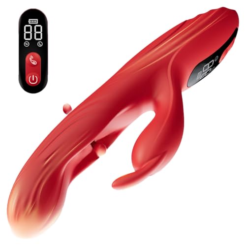2026 Newly Electric Adult Toy for Women Realistic Silicone Wand Thrusting Stimulation with Cup for Thumb-Grip Push-Style Massage (red)