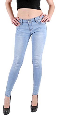 Wax Women's Juniors Basic Stretchy Fit Skinny Jeans, Light Denim, 7