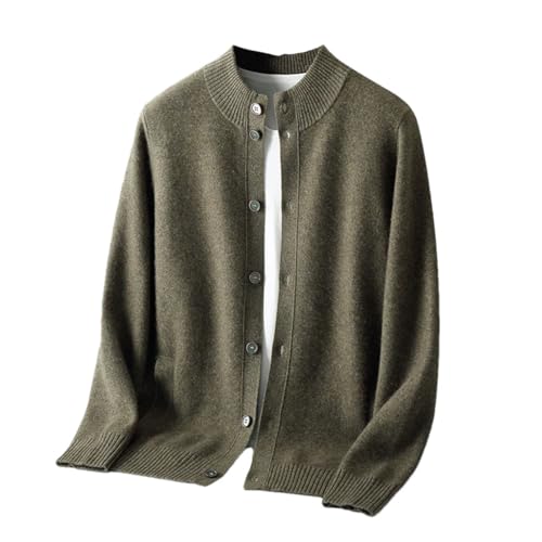 Abrigo de punto de lana con cuello de tortuga para hombre, suéter grueso, suéter informal de negocios, En8, M