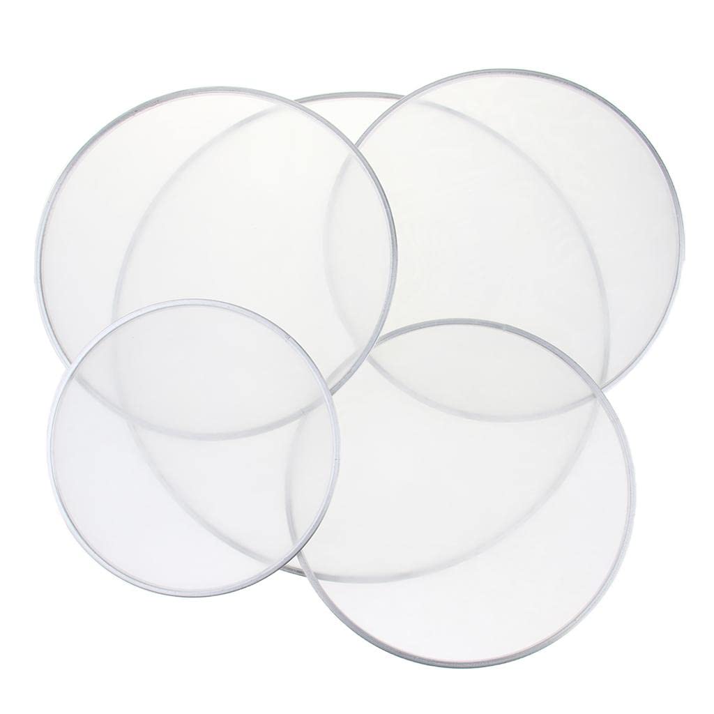 Set di 5 testine per batteria doppia, in lega di alluminio, rivestimento traslucido, suoni caldi, accessori per parti di batteria, rullanti, per batteristi, musicisti e gruppi musicali