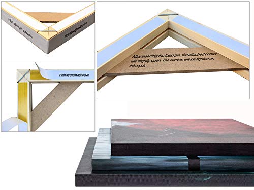 Diy Solid Wood Canvas Frame Kit 24 X36 Inch For Oil Painting & Wall Art - Customized Wooden Art Frames For Paintings & Canvases - Easy To Build Canvas Stretching System - Framed Picture Accessories #TOP2