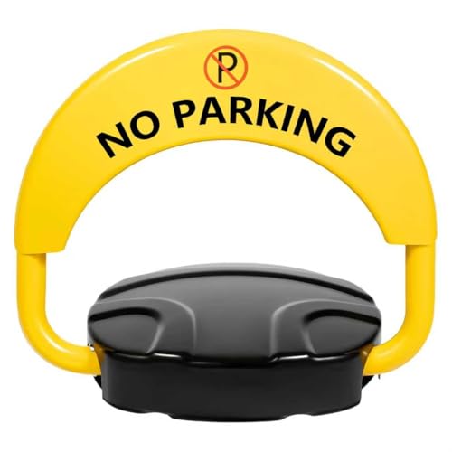 BEAPHIE Remote Sensing Parking Lock Automatic Sensing Lifting Parking Lock Collision Alarm Dual Lock Design to Prevent Occupancy Made of Cold-Rolled Steel Plate Good Waterproof Performance