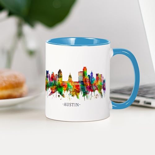 Taza de cerámica 11 oz Austin Texas Skyline miniatura 4