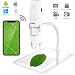 Wireless Digital Microscope, Pancellent 1080P 50X to 1000X Magnification Microscopy with 8 LED, USB Handheld Camera with Light Compatible for iPhone Android, iPad Windows Mac(White)