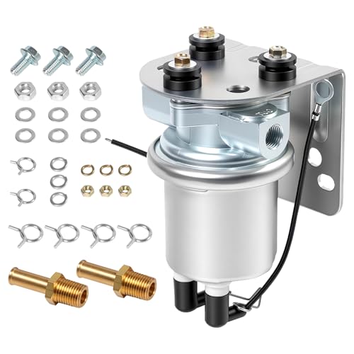 Electric Fuel Pump 12V P4070 Replace for Carter Fit GM Ford Chrysler John Deere Caterpillar Kubota Cummins, Universal Electric In Line Fuel Pumps for Automotive Replacement Carburetor Engines 4-8 PSI
