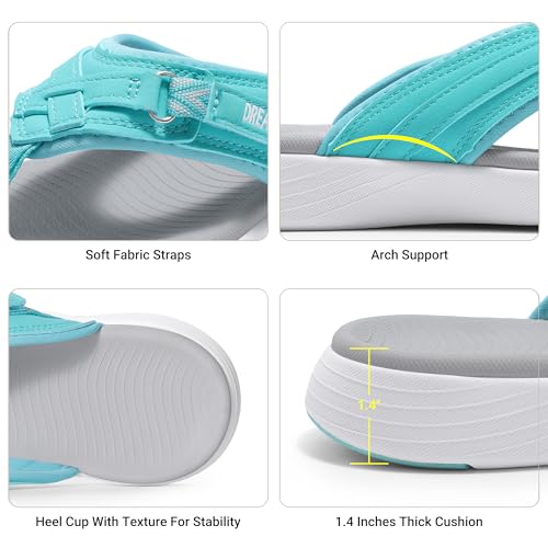 Image of DREAM PAIRS Womens Arch Support Lightweight Flip Flops