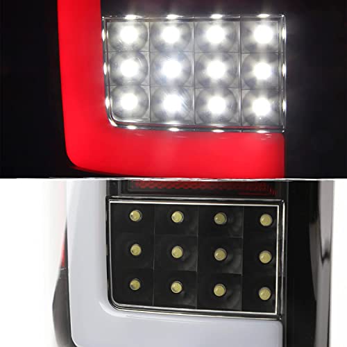 Akkon - Fits 2000-2006 Chevy Tahoe Suburban Gmc Yukon Xl 1500/2500 [C-Tube] Parking Led Reverse Black Tail Light Brake Lamp Pair #TOP3