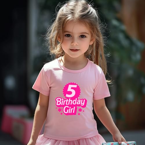 Image of Birthday Girl Shirt 2nd 3rd 4th 5th 6th Girls Happy Birthday Outfit Tshirts Girl Second B-Day Party Tee Tops Two