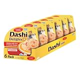 INABA Dashi Delights for Cats, Shredded Chicken Side Dish with Bonito Flake Broth, Cat Food Complement with Taurine & Green Tea Extract, 2.5 Ounce Cup, 6 Cups Total, Chicken with Tuna & Salmon Recipe