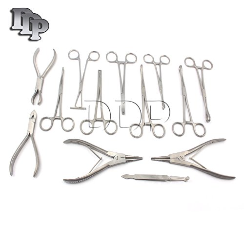 DDP BODY PIERCING TOOLS FORCEPS CLAMPS PLIERS TONGUE BELLY SEPTUM NOSE LIP EAR