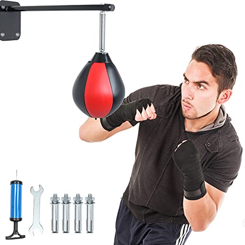 Caleptong Speed Bag For Boxing Punching Bag With Reinforced Spring Wall Mounted Strong Durable Boxing Ball For Men Women Home Office Gym #TOP1