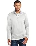 Port & Co Men's Performance Fleece 1/4-Zip Pullover Sweatshirt, Silver, XX-Large