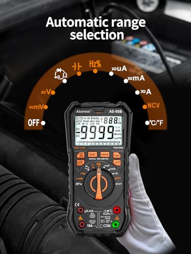 Aicevoos Multimeter 9999 Zähler Digital, DC AC Voltmeter und Messgeräte, Automatische Reichweite,...
