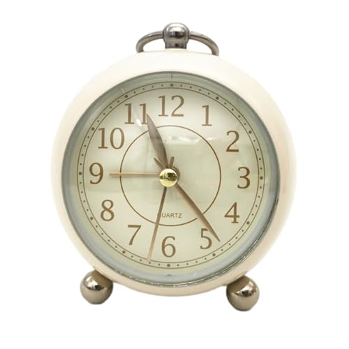 Reloj despertador silencioso de metal azul de 3,5 pulgadas para evitar ruidos de noche