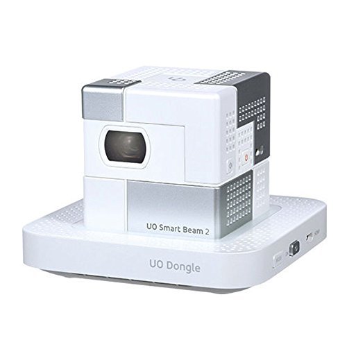 SK UO Smart Beam 2&UO Dongle Wired and Wireless WVGA(854x480) 80Lumens - White + 60 inch wide screen - //coolthings.us