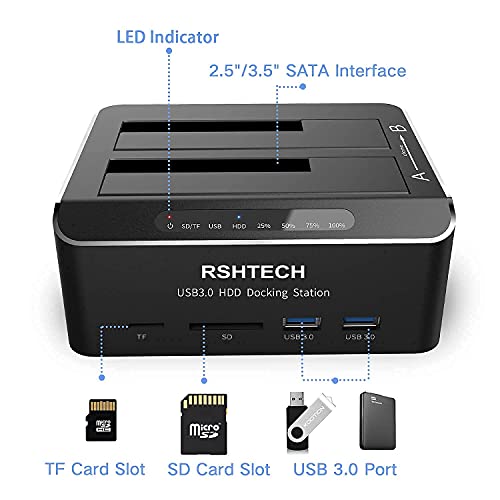 Base Dual SATA para Disco Duro con USB 3.0 y Cable Extensor miniatura 5
