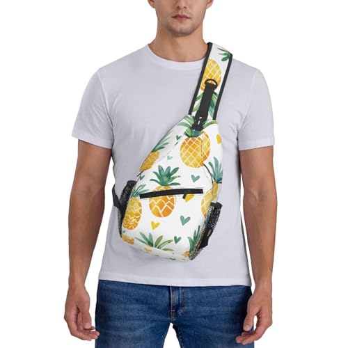 Mochila bandolera Watercolor Pineapple unisex ligera para viaje miniatura 7