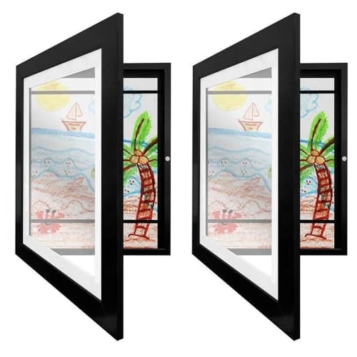 Takelablaze Kids Art Frame 8.5x11 Front Opening Kids Artwork Frames Holds 50 Artworks Front Loading Picture Frame for Pictures Crafts Portfolio Display and Art Organization, 2Pack