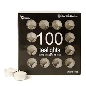 Kriti Life Wax 4.5 Hours Burning Tea-Lights - Pack Contains Set of 100