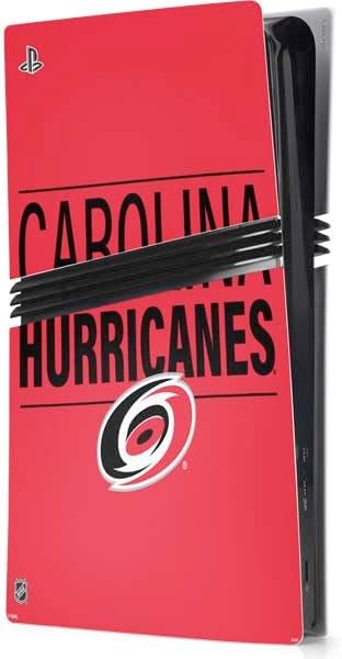 Skinit Decal Gaming Skin Compatible with PS5 Pro Console - Officially Licensed NHL Carolina Hurricanes Lineup Design