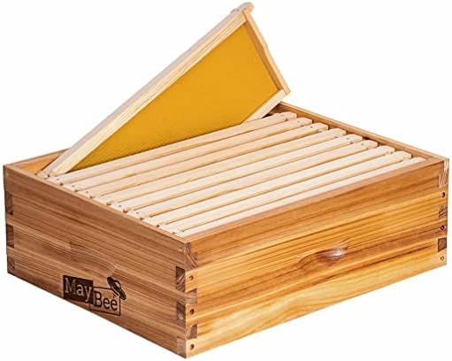 8-Frame Beehive Box Langstroth Medium Super Bee Box for Sale Wax Coated Bee Hives Includes Wooden Frames & Waxed Foundations - Image 5