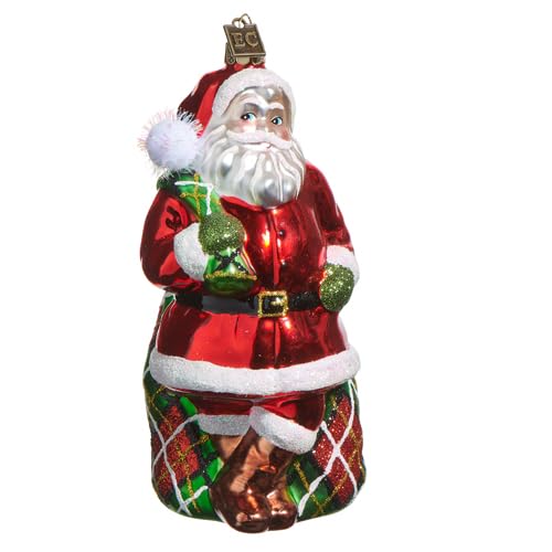 Ornement Santa's Coming to Town multicolore pour sapin de Noël 15 cm